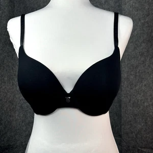 Victorias Secret 34DD T-Shirt Bra Black Push-Up Full Coverage Underwire Padded - Picture 1 of 10