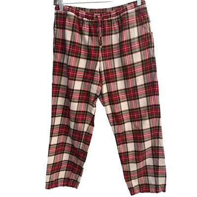 Hanna Andersson Men's Size M Medium Red Plaid Flannel Pajama Pants - Image 1 of 4