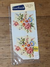 Vintage Water Transfer Ceramic Decals 2 larges bunches of flowers