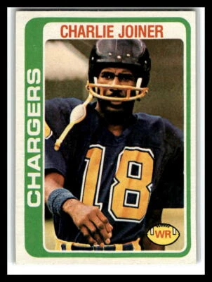 1978 Topps  #338 Charlie Joiner   San Diego Chargers - Image 1 of 2