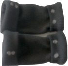 Fingerless Gloves Black 100% Merino Wool Medium M Mittens Arm Warmers Winter