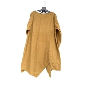 Krista Larson Women's One Size 2XL XXL Long sleeve Asymmetric Cotton dress - Picture 1 of 9