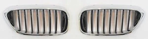 Fit for 17-20 BMW 5-Series G30 G31 Front Bumper Grille Chrome & Black - Foto 1 di 1