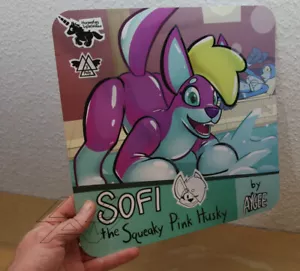 Furry Cartoon Wand Dekoration Bild inflatable husky - Bild 1 von 1