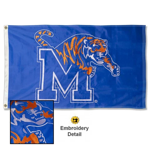 University of Memphis Embroidered and Appliqued Nylon Flag Cover