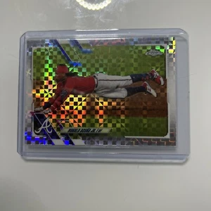 2021 #50 Ronald Acuna Jr Topps Chrome X-Fractor Checkerboard Variation - Picture 1 of 4