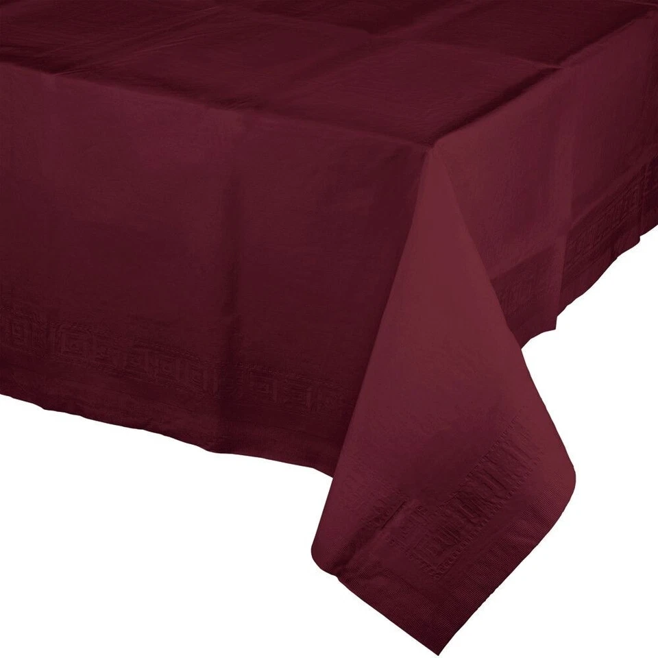 Burgundy Tablecover 54X108 PPR/Poly - Image 1 of 1