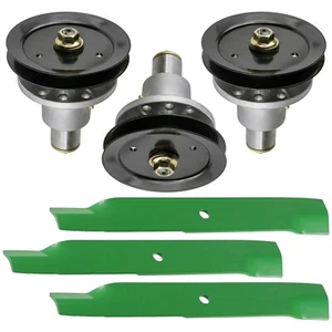 Deck Spindle Pulley & Blade For Exmark Turf Ranger Tracer FMD524 604/ Lazer Z AS - Picture 1 of 9