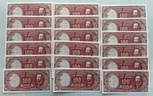 Chile 1960 ND 10 Centesimos on 100 Pesos Lot of 18 Gem CU notes BL0106 combine s - Picture 1 of 2