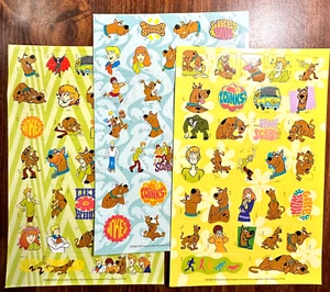 VTG Scooby Doo Stickers Scrapbooking Embellishment Card 3 sheets 1992 - Picture 1 of 1