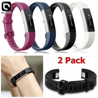 2-Pack Silicone Replacement Wrist Band Strap For Fitbit Alta & Alta HR Wristband
