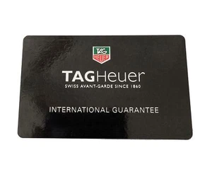 NEW STAMPED TAG HEUER INTERNATIONAL GUARANTEE CARD WITH OPEN DATE - Picture 1 of 2