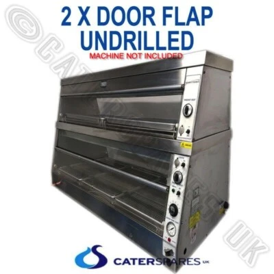 2 X HENNY PENNY HCW CHICKEN WARMER DISPLAY CABINET PLASTIC WINDOW DOOR FLAPS