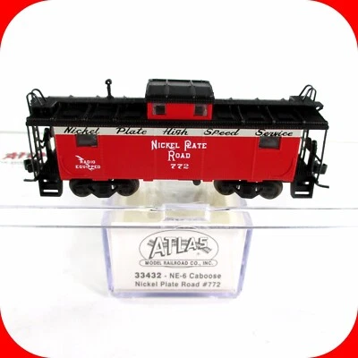 N Scale ***NICKEL PLATE ROAD*** NE-6 Cupola Caboose, NKP 772 - Atlas 33432 *RARE - Image 1 of 4
