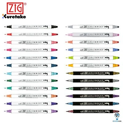 Kuretake ZIG Clean Color Dot Marker | Doodle Pen  Metallic Art Craft Stationery - Image 1 of 4