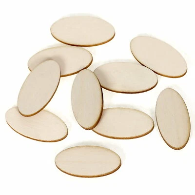 Ovale Holzscheiben Holz Platten - 2x1cm - 60x30cm Streudeko Basteln Deko Tischde - Bild 1 von 3