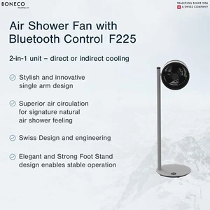 Boneco F225 Pedestal Fan Air Circulator 4 Speeds Adjustable Airflow BLUETOOTH - Picture 1 of 1