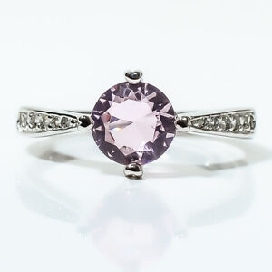 Rose Quartz (Simulated) 925 Sterling Silver Engagement Ring s.Adjst S7396-13_3