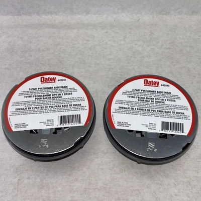 2x OATEY Drenaje de ducha de soldadura con solvente de PVC de 2 piezas, colador de acero inoxidable a presión Foto 1 de 4