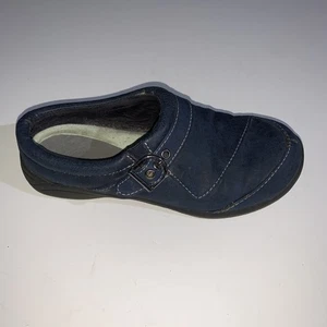 Easy Street Shoes Women's Size 5M Blue Slip On Comfort Casual Buckle Mules - Picture 1 of 9