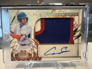 2024 Leaf Trinity Baseball Cam Smith RC 3-Color Sick Patch Auto #/99 🔥 Astros - Picture 1 of 4