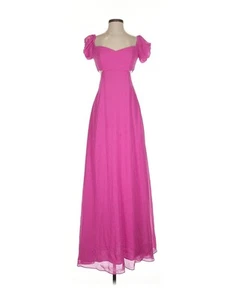 Liv Foster Open Side True Pink Full Length Gown Dress Prom Bridesmaid Size 2 - Picture 1 of 7