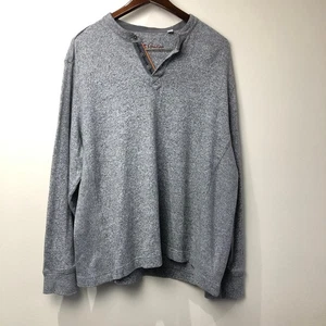 Suéter Robert Graham 2 XL XXL Calce Clásico Pullover Henley Gris Jaspeado Camisa  - Imagen 1 de 12