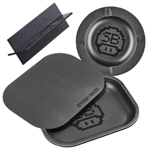 Stash Bros Rolling Tray Bundle With Magentic Lid, Rolling kit with V-Cradle, - Picture 1 of 4