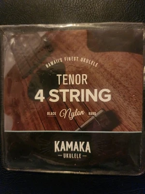 Hawaii's 1st Ukulele  Kamaka Tenor 4 Strings Black Nylon Hard New - Image 1 of 3
