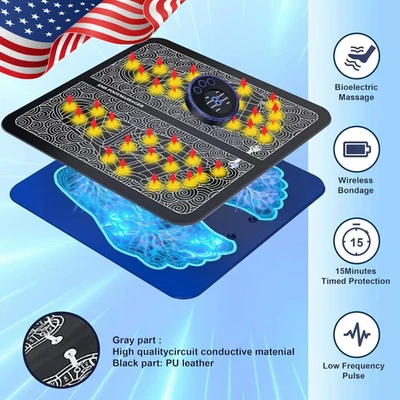 Masajeador de pies eléctrico EMS remodelación profunda amasado músculo pierna dolor máquina de relajación Foto 1 de 4