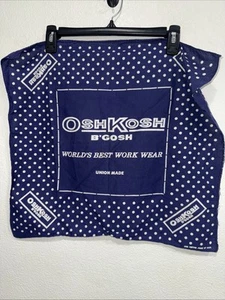 Pañuelo a lunares OshKosh B'Gosh Union 100 % algodón azul usado en EE. UU. - Imagen 1 de 3