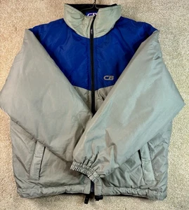 Vintage 80s CB Sports Reversible Down Western Color Block Puffer Jacket Boys L - Picture 1 of 9