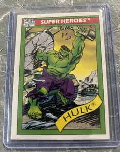 Marvel Comics Super Heroes Card #3: The Hulk 1990 RARE ERROR CARD - Picture 1 of 7