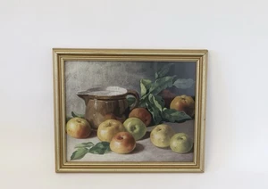 Vintage Gold Framed Still Fruit Still Life Print 11.25” X 9.5” - Picture 1 of 8