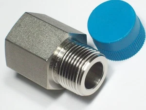 1- Swagelok Stainless Steel Adapter, 3/4" FNPT x 3/4" Male ISO, SS-12-A-12RT - Picture 1 of 6