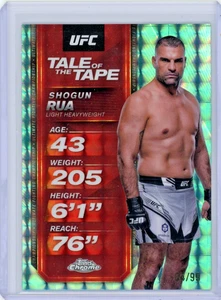 2025 Topps Chrome UFC - Green Refractor Tale of the Tape Shogun Rua #/99 - Picture 1 of 2