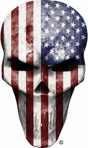 American flag skull window golf cart go kart vinyl graphic decal style 2 - Picture 1 of 1