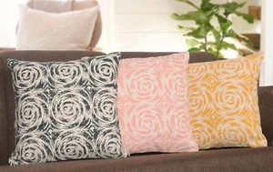 3 Sets of Hand block Print 45x45 cm Cushion Pillow Cover Indian Handmade Square - Picture 1 of 5