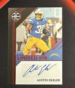 Austin Ekeler 2023 Limited Ink Ruby #d/25 Chargers Now Washington Commanders - Picture 1 of 4