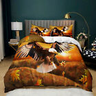 Hunting Falcons Hawk Eagle Duvet Doona Cover Double Queen Bedding Quilt Cover