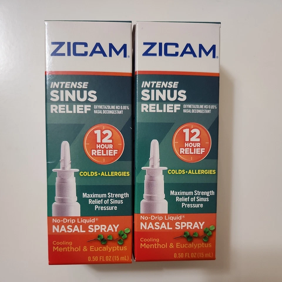 Zicam Alivio Sinusal Intenso 12 HR Sin Goteo Spray Nasal Mentol 50 x2 Exp 08/2026+ Foto 1 de 4