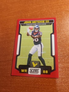 John Metchie III RED Houston Texans 2023 Score PARALLEL Card 5