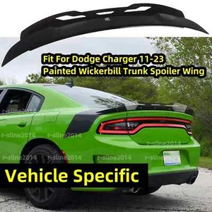Gurney Flap Wicker Bill Spoiler Trunk Wing For Dodge Charger 2011-23 SRT Hellcat - Picture 1 of 9