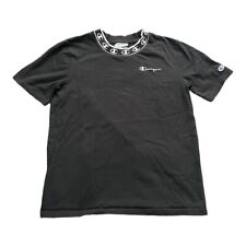 Champion black embroidered script logo short sleeve T-shirt size medium