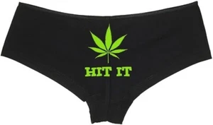 HIT IT marijuana pot leaf 420 dope panties underwear roll your weed on it sexy - Picture 1 of 10