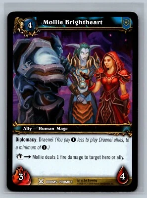 World of Warcraft TCG Mollie Brightheart #1 Promo Card WOW CCG - Image 1 of 2