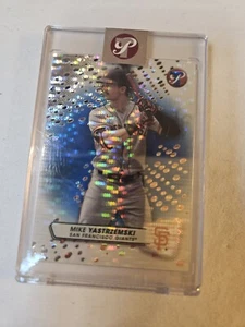 MIKE YASTRZEMSKI /75 TOPPS PRISTINE BLUE PULSAR REFRACTOR ENCASED GIANTS 88 2023 - Picture 1 of 2