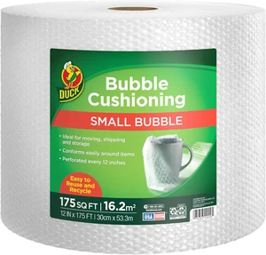 Duck Brand Small Bubble Wrap - 175 FT Cushioning for Moving & Shipping - Picture 1 of 12