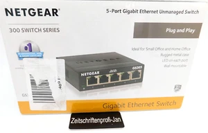 Netgear GS305-300PES 5 Port Gigabit Switch mit Metallgehäuse - Bild 1 von 4