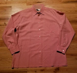 Bugatchi Uomo Hombre Pink Check Camisa de vestir de manga larga talla XL - Imagen 1 de 6